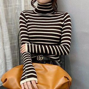 여성 목폴라 봄 겨울 스트라이프 소매단추포인트 (WDD67D5)