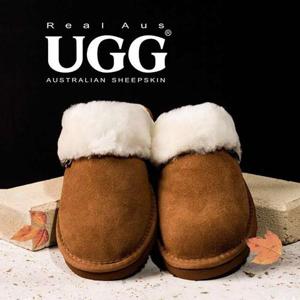 리얼어그 호주정품 UGG 양모 양털 어그 slipper 여성용 체스넛