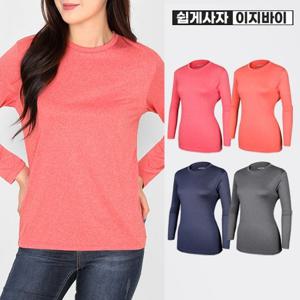 이지바이 우먼라이프 간절기 여성 멜란지 라운드 긴팔 티셔츠(SI42LT017W)운동복 등산복 아웃도어