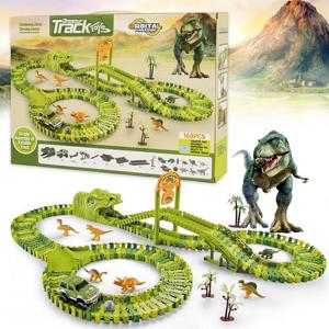 다이노소어 공룡 레일카 자동차 트랙 세트 168P