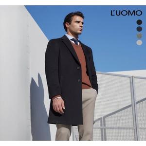 [워모 ]워모 남성 울 캐시미어 블렌딩 패디드 체스터코트