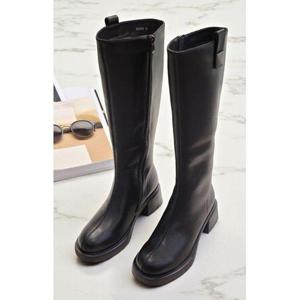 갤러리아_[센터시티] 고세 소가죽 여성 데일리 롱부츠 OZL5F069 블랙