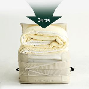 [50% 압축]에어다운 이불 정리함 압축파우치 XXL(117L)