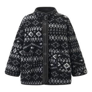 [탱커스]시어링 패턴 하이넥 플리스 자켓 (TX4JK030L0)