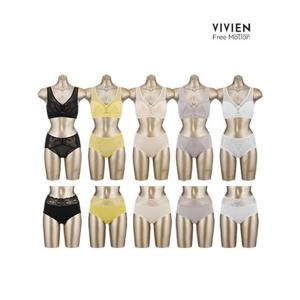 [비비안]비비안 프리모션 노와이어 풀커버 컴포트 여성속옷세트 15종 5+5+5