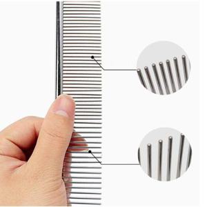 강아지 스텐 듀얼 콤브러쉬 4호 1P 일자빗 털관리 빗질