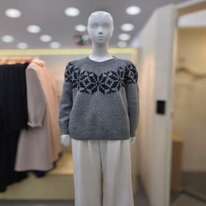 [플라스틱아일랜드]라운드넥 패턴 니트 PR7XD0GB_DJ