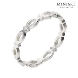 [미니아트] 엘리아 92.5 실버 링 행운 물고기 애끼 새끼 손가락 은 반지