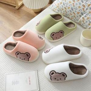 [라일리] Rly 보들 커플 겨울 곰돌이 털 실내화 거실화 슬리퍼