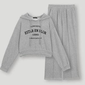 코데즈컴바인 나염 크롭 후드 풀밴드 팬츠 셋업 (CKC-XX391W9)