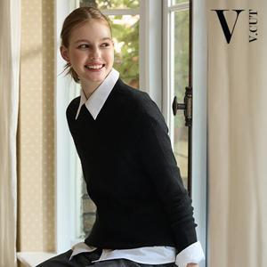 브이컷 [런칭가59,900원→1만원↓]브이컷 매직텐션 홀가먼트 니트 3종