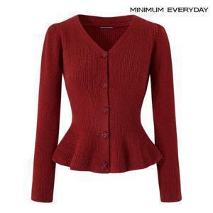 미니멈 [미니멈 에브리데이]페미닌 슬림핏 페플럼 골지 니트 가디건 (EB4CK065D)