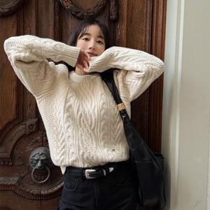 온앤온 [예약/IV-1월6일 출고][기은세 PICK][온앤온] 케이블 풀오버 NEK5XPA33