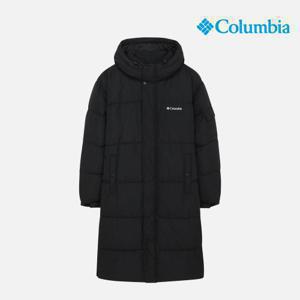 유니 후드 롱패딩 자켓_블랙 (C64-YUD330)