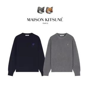 (국내발송) 메종키츠네 볼드 폭스 헤드 패치 리브 스웨터 FW