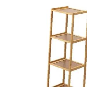 쌍문상회 소품진열대 이시아르 원목 대나무 5단 선반 30cmx26.5cmx119cm