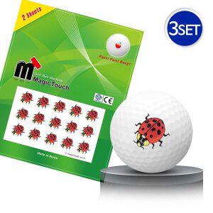 갤러리아 [KAXIYA] 골프공스티커 매직터치 무당벌레 3세트