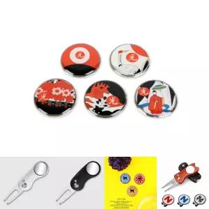 겜프 HM-712 오광 볼마커 세트/골프볼마커세트/볼마커세트/골프공도장/골프볼라이너/볼마킹/골프공스티커