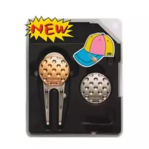 볼마커 그린보수기겸용 볼마크2개 보수기1개세트 선물/볼마커선물/볼마킹/골프공스티커/골프스탬프/골프