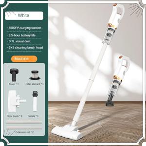 전기 휴대용 진공 청소기 무선 스위퍼 8500Pa 강력한 무선 가정용 자동차 진드기 제거 바닥 먼지 청소기