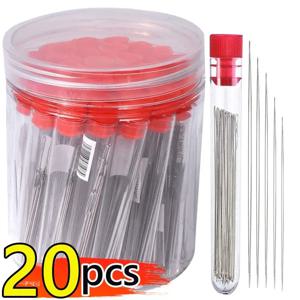 노 트위스트 진주 바늘 특수 바늘, 진주 피어싱 구슬 5.5 cm 12.8cm 스트링 바늘, 초미세 천공 선물, 20 개