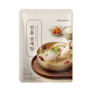 [800g X 3팩]  아워홈 진한 전통삼계탕 실온보관 국내산 영계