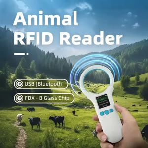 애완 동물 고양이 개 마이크로칩 스캐너 - 134.2KHz 125kHz 동물 RFID 리더, FDX-B 유리 칩 호환 - USB/블루투스/2.4G 태그 리더
