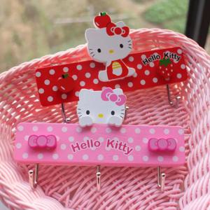 Sanrio Kawaii 헬로 키티 후크 만화 기숙사 주방 욕실 걸이 수건 우산 다기능 후크 벽 장식 선물