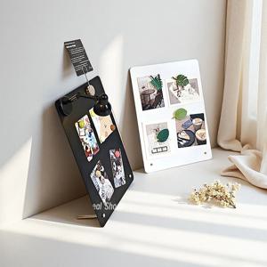 스탠드가 있는 데스크탑 자석 게시판: 사무실/가정 정리를 위한 금속 디스플레이 패널 및 자석 클램프