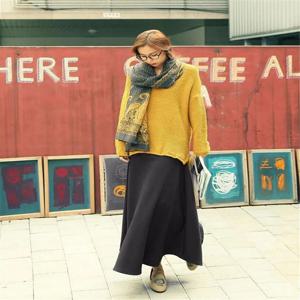 2026년 가을 여성 겨울 두꺼운 면 긴 벨벳 스커트 영국 캐주얼 내추럴 웨이스트 A라인 봄 빈티지 스커트 플러스 사이즈 5XL