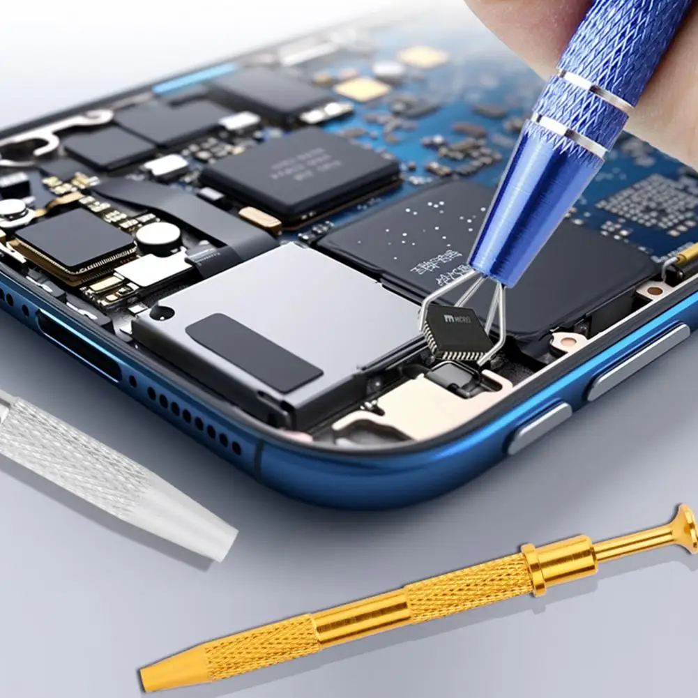 노란색 파란색 4발 전자 부품 집게 칩 그리퍼 추출기 나사 픽커 픽업 펜 전자 수리 핸드 툴