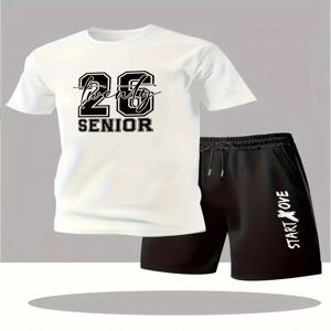 남성 세트 2025 여름 남성 의류 축구 남성 트레이닝복 세트 프린트 그래픽 남성 세트 통기성 남성 정장