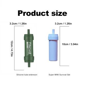 생존 또는 비상 용품을 위한 야외 미니 정수 필터 밀짚 정수기 폭풍을 위한 휴대용 마이크론 정수기