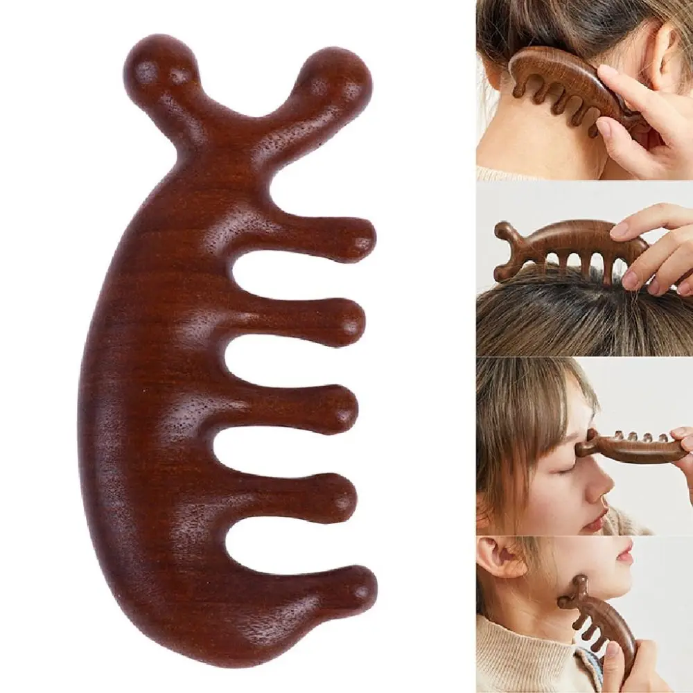 편안한 넓은 치아 마사지 빗 수지 정전기 방지 두피 마사지 5개의 발톱 머리 긁기 어깨