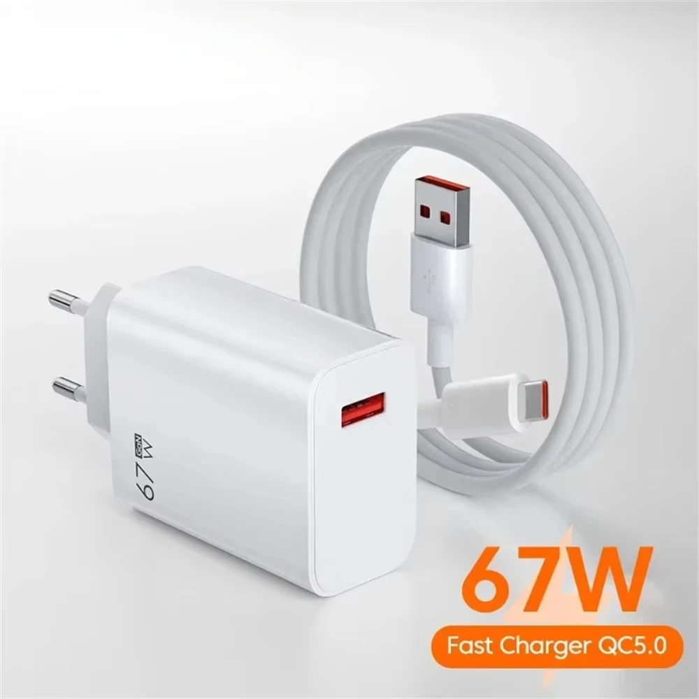 총 67W USB GaN 충전기 Xiaomi 14 13 Pro Lite Redmi K70 용 고속 고속 충전 전화 충전기 휴대용 벽 어댑터