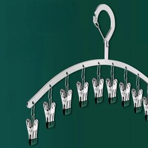 1/2/3PCS 옷장 수납 행거 (클립 10개 포함) 레깅스 40켤레 걸이 가능 블랙 행거 공간 절약형 옷장 정리함