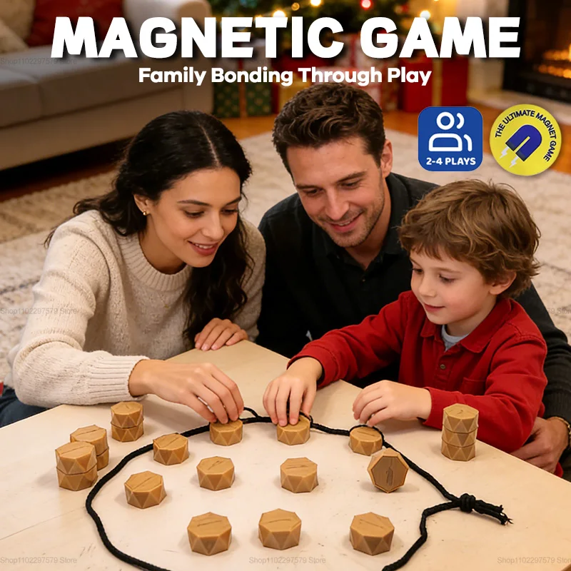 자석 게임 인터랙티브 마그넷 보드 테이블탑 전략 게임 어린이 및 성인용 가족 놀이 어린이 선물 교육용 보드 게임