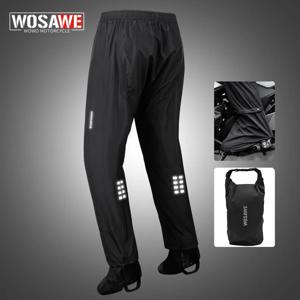 WOSAWE 반사 불 침투성 비옷 여성/남성 비 바지 야외 방수 바지 오토바이 낚시 캠핑 비 바지