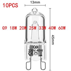 1/5/10PCS G9 18W 20W 25W 40W 60W 230V 에코 할로겐 전구 캡슐 LED 램프 전구 삽입 비즈 크리스탈 램프 할로겐 전구