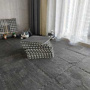 10Pcs 30*30CM 크리 에이 티브 플러시 퍼즐 폼 바닥 매트 퍼즐 카펫 따뜻한 Playmat 맞물리는 운동 타일 푹신한 영역 러그