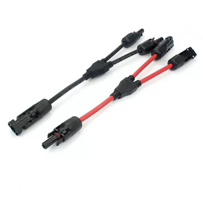 2Y 분기 병렬 연결 30A 1000V 전기 태양광 커넥터 광전지 2개 태양광 패널 케이블 와이어 연결