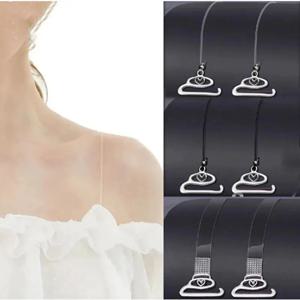 여성용 투명 서리로 덥은 보이지 않는 속옷 스트랩/조절 가능한 미끄럼 방지 이음매 없는 브래지어 어깨 끈/환경