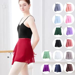여성 발레 스커트 블랙 쉬폰 댄스 스커트 소녀 댄스 랩 스커트 반투명 스커트 댄스 스커트 발레리나 스커트 조절 가능한 넥타이