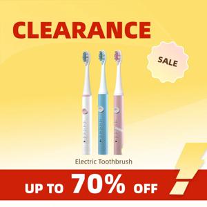 Clearance_Jianpai 남성과 여성을 위한 음파 전동 칫솔 성인 가정용 비충전식 부드러운 헤어 IPX6 방수_Continu