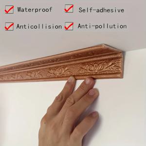 자체 접착 벗겨진 벽지, 3D 조각 천장 장식 스트립, 벽 스커트 라인, 홈 장식 벽 스티커