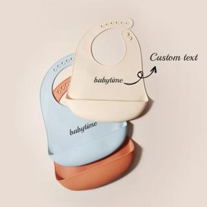 초박형 아기 턱받이, 맞춤 이름이 있는 침 흘림 방지 턱받이, 식품 등급 부드러운 실리콘, 방수 이유식 턱받이, 유아용, 베이비 샤워 선물