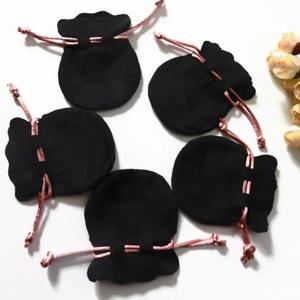 50Pcs 고품질 매력 귀걸이 쥬얼리 포장 가방 웨딩 Drawstring 벨벳 파우치 선물 가방