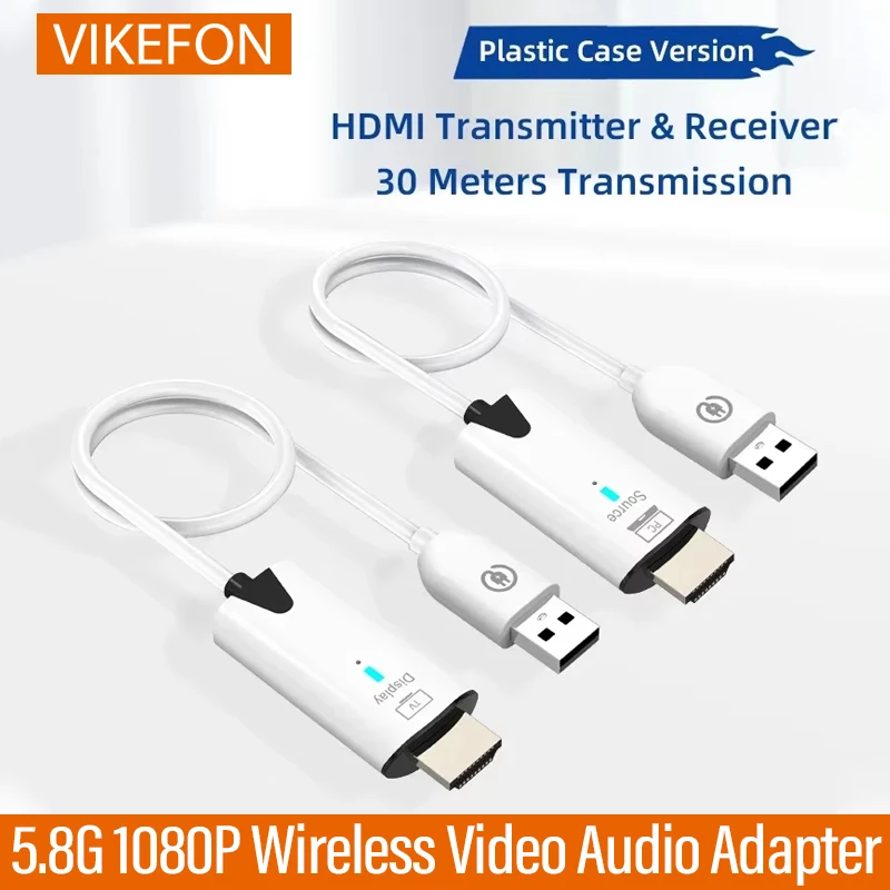 5.8G 1080P 30M 무선 HDMI 호환 비디오 오디오 송신기 수신기 확장기 디스플레이 어댑터 동글 TV 박스 모니터 PC