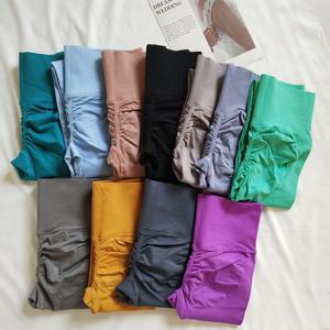 원활한 스포츠 요가 하이 웨이스트 바지 레깅스 스포츠 요가 체육관을 통해 볼 빠른 건조 바지 엉덩이 바지