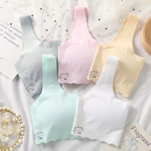 2024 여름 새 여자 개발 기간 원활한 어린이 튜브 속옷 조끼 화이트/핑크 1 PCS 많이